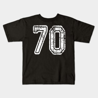 Number 70 Grungy in white Kids T-Shirt